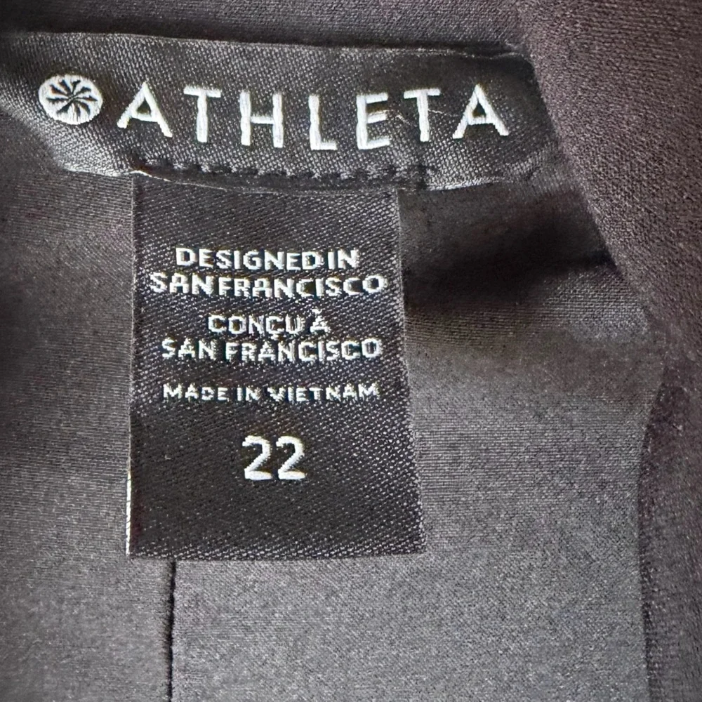Athleta Endless Blazer Black Womens 22 Stretch Travel Office Lightweight